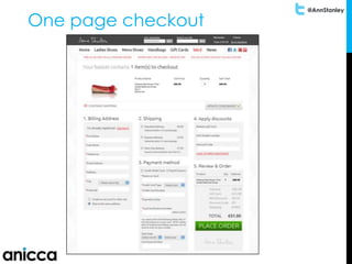 @AnnStanley
One page checkout
 