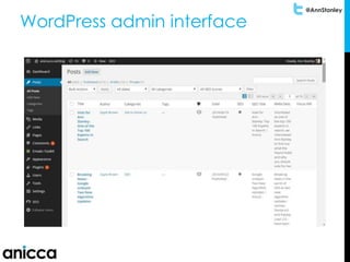 @AnnStanley
WordPress admin interface
 