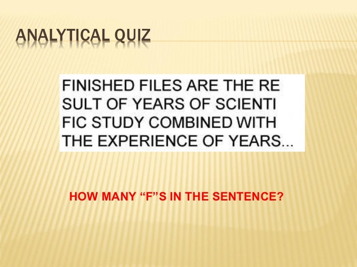 analytical ability