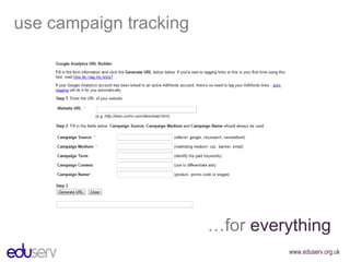 use campaign tracking … for  everything 