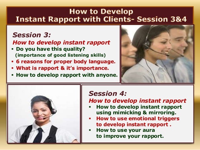 Develop instant rapport with clients a workshop for call centre exe…