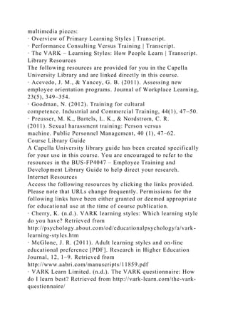 Develop learning objectives for the training and development progr.docx