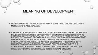 Development for Class 10 ECONOMICS | PPT