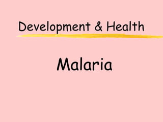 Development & Health  Malaria 