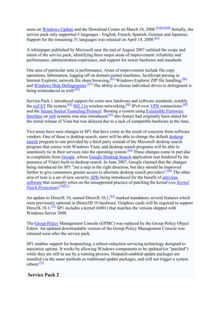 Development Main article: Development of Windows Vista The Windows ...