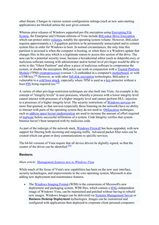 Development Main article: Development of Windows Vista The Windows ...