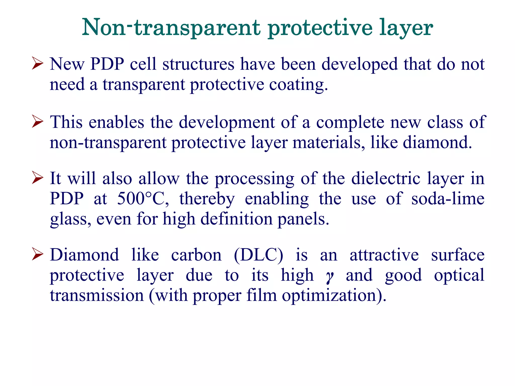 Development Of Emissive Layers For High Definition Plasma Displays