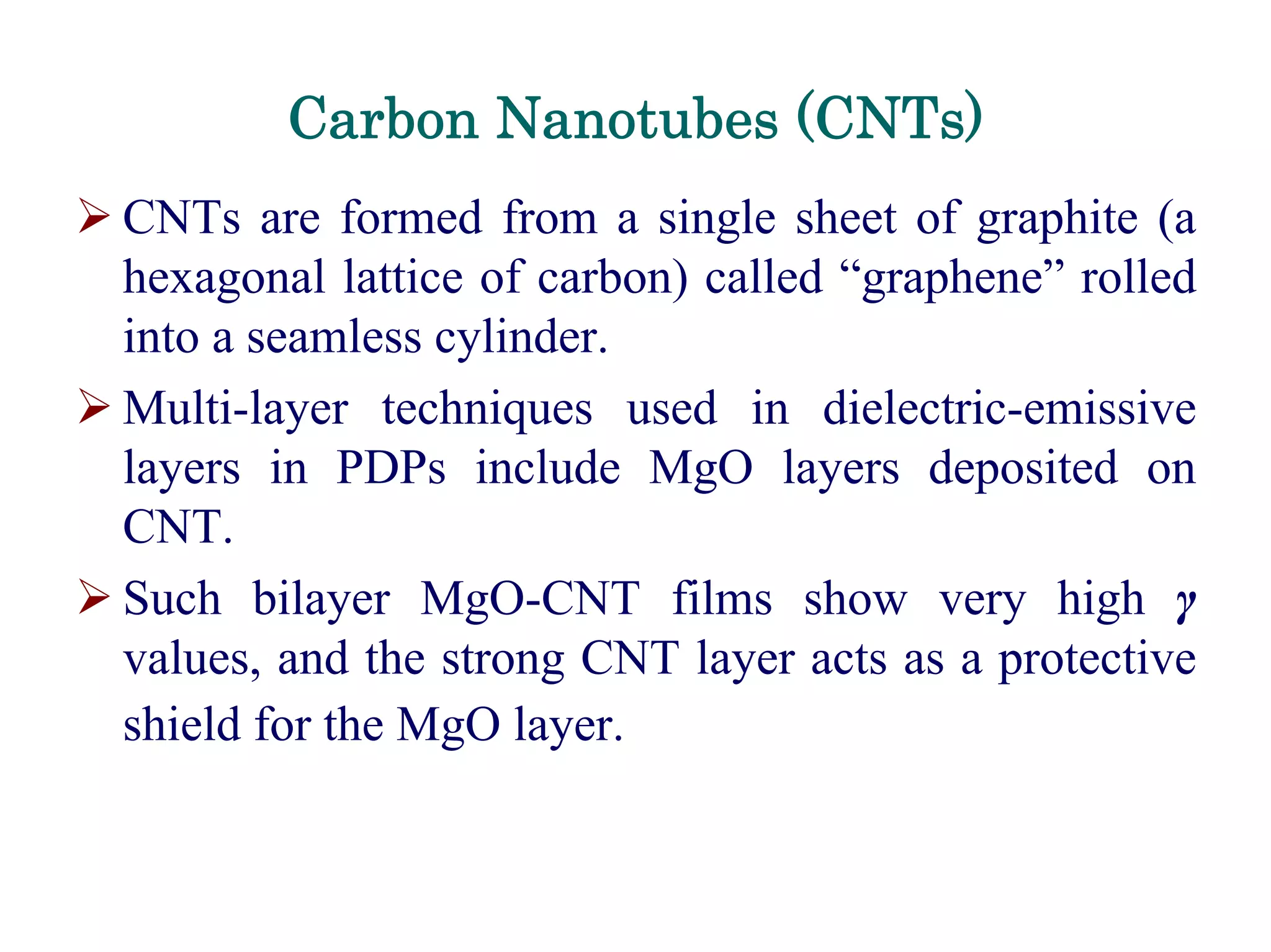 Development Of Emissive Layers For High Definition Plasma Displays