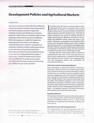 Development policies & agricultural markets (Document)_Ramesh Chand_2013