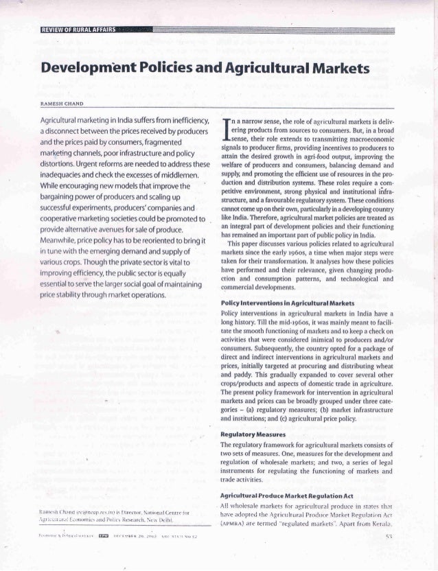 Development policies & agricultural markets (Document)_Ramesh Chand_2…
