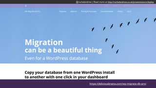 @rachelandrew | Read more at http://rachelandrew.co.uk/presentations/deploy
Create a Maintenance Window where no
changes are made to live.
 