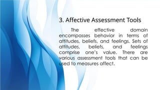 DEVELOPMENT Of Affective Assessment Tools | PPTX