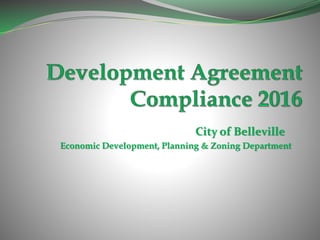 City of Belleville
Economic Development, Planning & Zoning Department
 