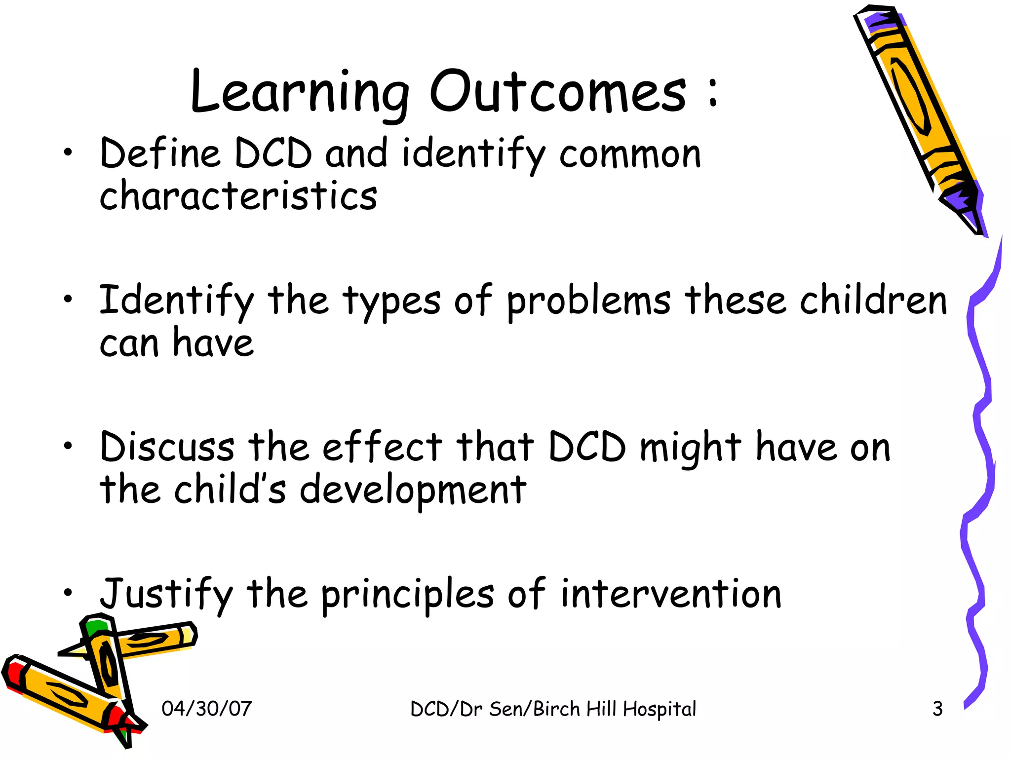 Developmental Coordination Disorder | PPT