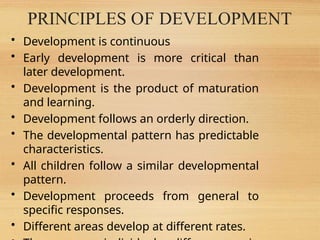 Own Words Orderly Development Pattern Developmental Psychology power point presentation for nursing students ...