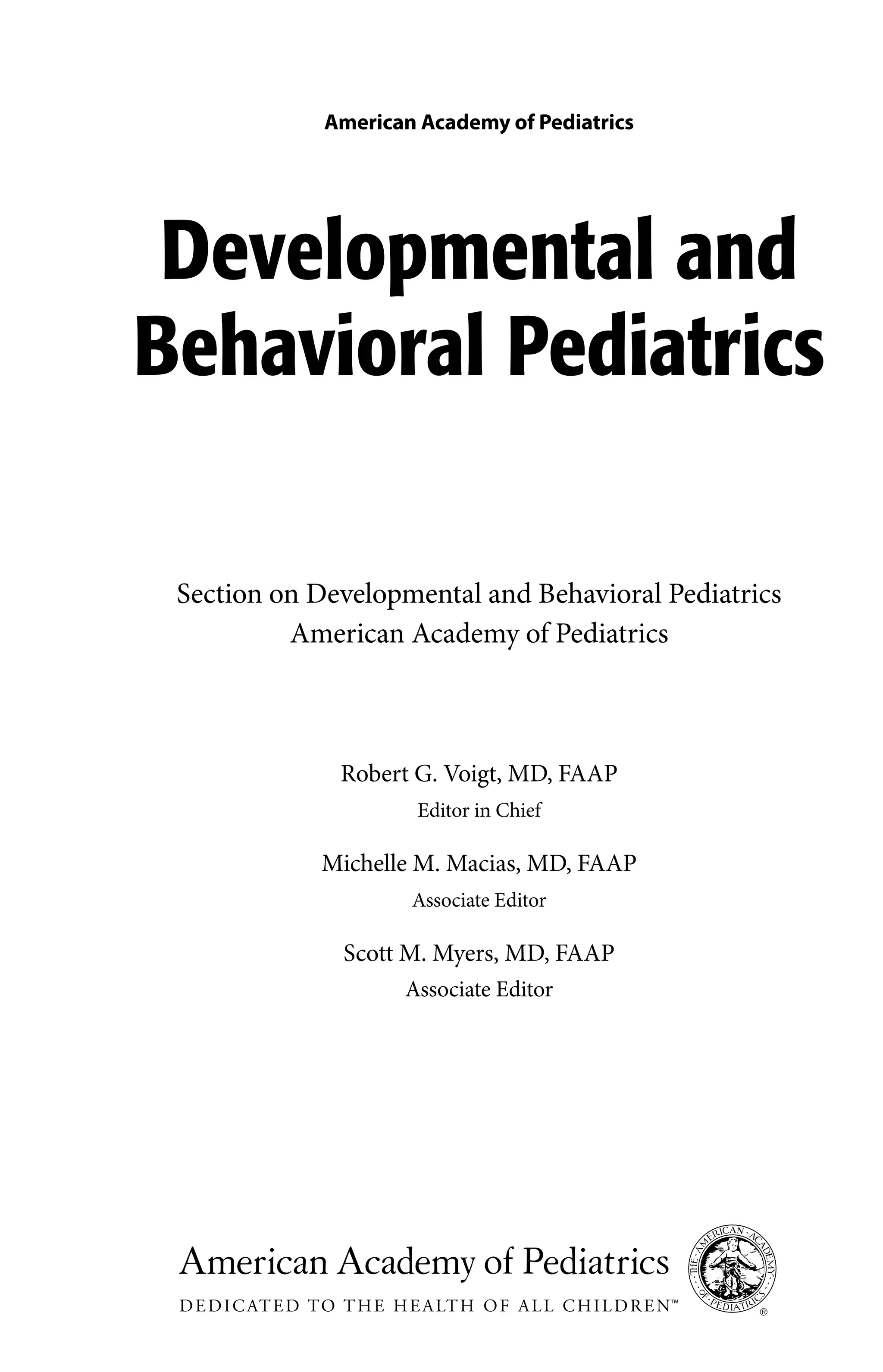 Developmental and behavioral pediatrics pdf