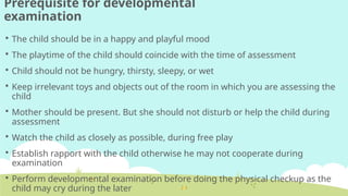 Developmental Assessment Course Developmental assessment (1).pptx for paeds | PPTX