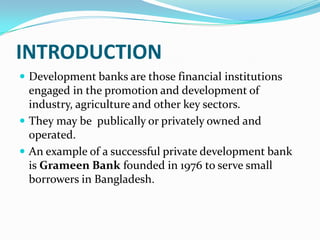 Developmental banks | PPTX