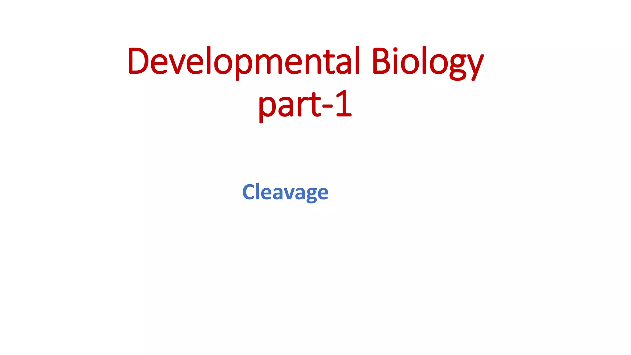 Developmental biology | PPT