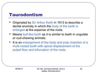Bull Tooth Developmental disturbances _in_teeth by dr aatish pawar MDS{oral ...