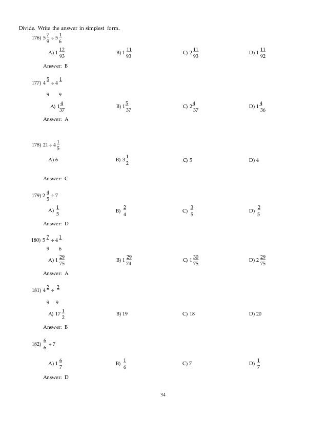 developmental mathematics 3rd edition martin gay test bank 52 100 in simplest form