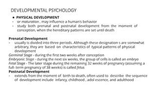 Comprehensive Developmental Psychology Notes PDF – Stages of Human ...