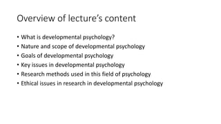 Developmental Psychology Lecture 1 Pptx Pptx