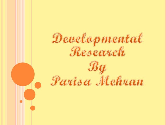 Developmental Research | PDF
