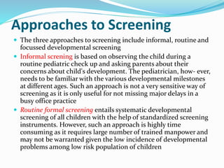 Developmental screening in children | PPTX