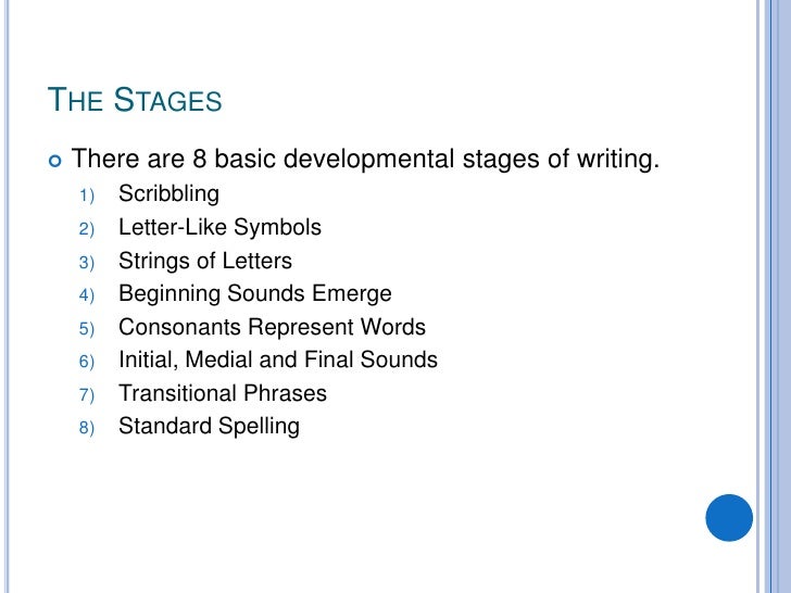 developmental stages of writing stages of writing