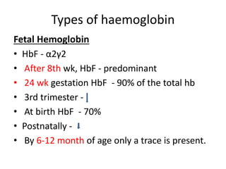 Type 2 Hb Development anatomy and physiology of haematopoiesis, hematological ...