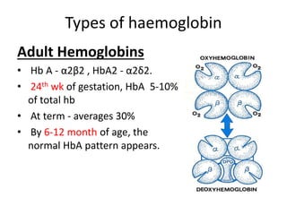 Type 2 Hb Development anatomy and physiology of haematopoiesis, hematological ...