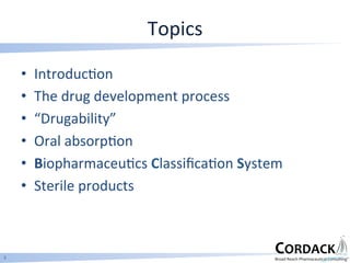 Development and Delivery of Pharmaceutical Products - MaRS Best Practices