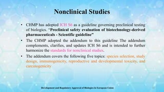 Development and Regulatory Approval of Biologics in European Union ...