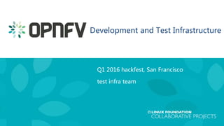 Development and Test Infrastructure
Q1 2016 hackfest, San Francisco
test infra team
 