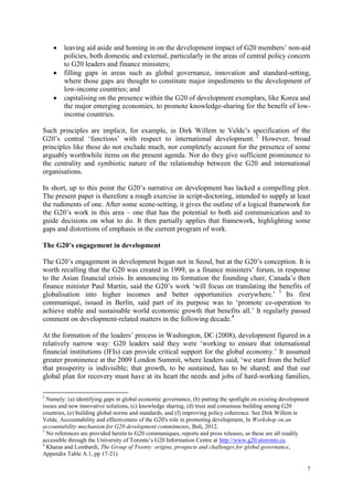 Development and the G20 | PDF