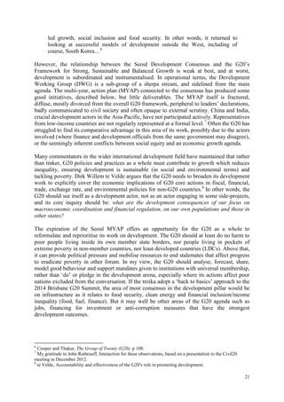 Development and the G20 | PDF