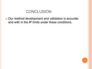 Development and validation of rp hplc method for | PPTX