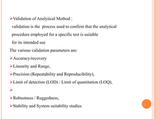 Development and validation of rp hplc method for | PPTX