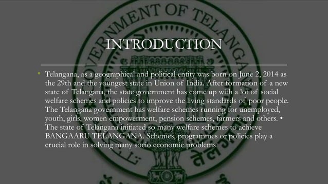 DEVELOPMENT AND WELFARE PROGRAMMES IN TELANGANA STATE.pptx