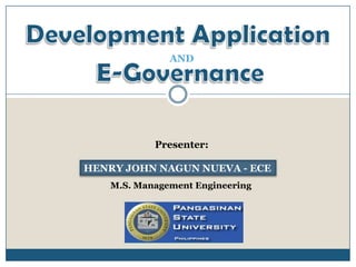 AND




           Presenter:

HENRY JOHN NAGUN NUEVA - ECE
   M.S. Management Engineering
 