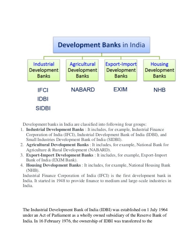 Development banks in india