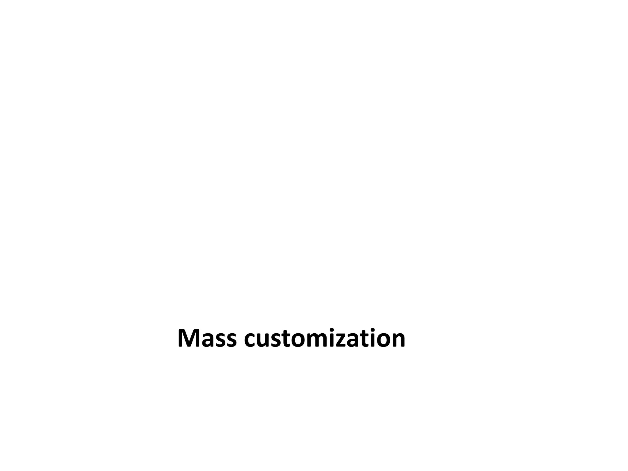 Mass customization
 