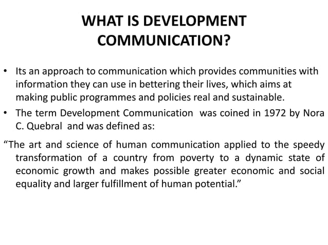 Development communication