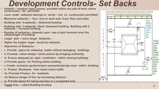 Development Setback Redefining and Rationalising Development Controls -Issues and Options ...