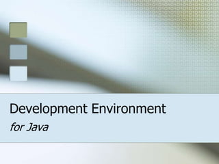 Development Environment
for Java

 