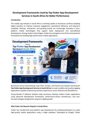 Top Flutter Development Frameworks Enhancing Mobile App Performance in ...