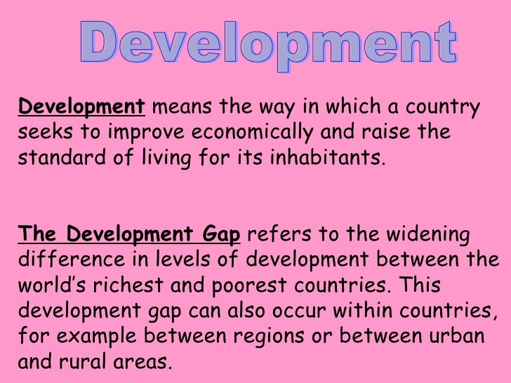 Development gap lesson 1