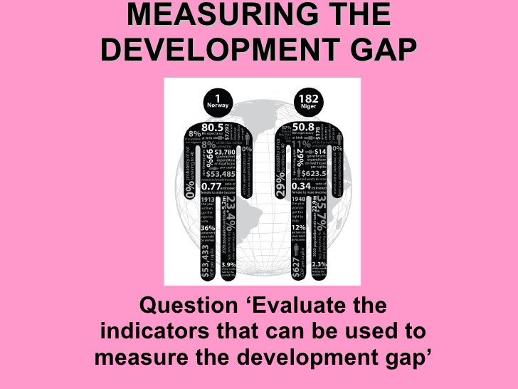 The development gap and how it can be measured