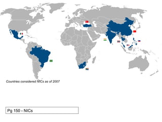 Countries considered NICs as of 2007   Pg 150 - NICs 